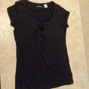 Venus short sleeve black top